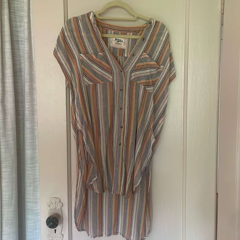 Anthropologie striped tunic EUC